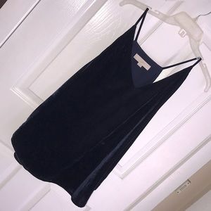 Loft Blue Velvet Tank, Size M